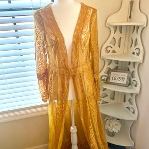 NWT Gorgeous Band of Gypsies Lace Duster Dress